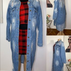 Stylish Long Jean Jacket